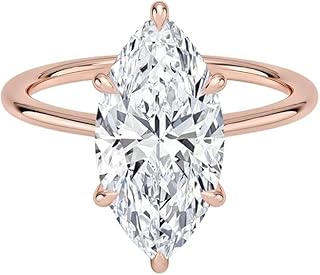 2-4 CT Engagement Rings for Women | Solitaire Wedding Bridal Rings Sets | IGI Certified Lab Grown Diamond Marquise Cut VVS1-2 10K/14K/18K Solid Rose/White/Yellow Gold | Anniversary Propose Ring For Women (E-F Color)