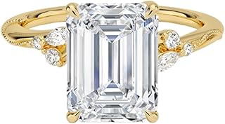 1–5 Carat Lab Grown Diamond Ring VVS2 10K 14K 18K Solid Gold & 925 Sterling Silver Engagement Ring Nature Inspired Wedding Bridal Anniversary Christmas Gift for Women(IGI Certified)