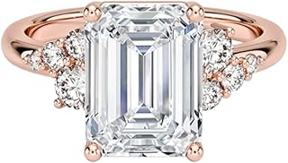 1–5 Carat Lab Grown Diamond Ring VS1 10K 14K 18K Solid Gold & 925 Sterling Silver Engagement Ring Vintage Halo Wedding Bridal Anniversary Christmas Gift for Women(IGI Certified)