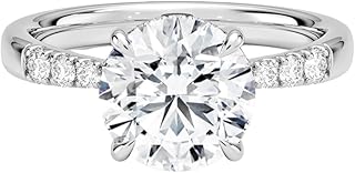 1-5 Carat Round Cut Lab Grown Diamond Bella Hidden Halo | 10k/14k/18k Solid Gold Engagement Anniversary Wedding Band Ring For Women | Igi Certified E-F Color, Vvs2 Clarity
