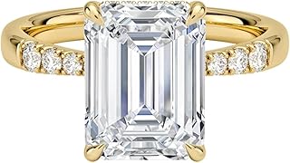 3 Carat Lab Grown Diamond Bella Hidden Halo | 10k/14k/18k Solid Gold Engagement Anniversary Wedding Band Ring For Women | Igi Certified E-F Color, Vvs2 Clarity