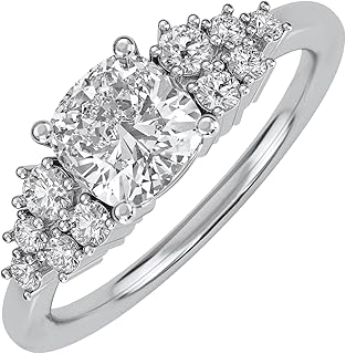 DEWBERRY 4.00 CT IGI Certified Lab Grown Diamond Cushion Cut Solitaire Engagement Ring for Womens | Side Pave Solid 14K White Gold Ring | Anniversary Promise Ring (F-G Color VS Clarity)_Size 8
