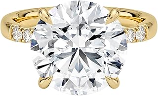5 Carat Lab Grown Diamond Bella Hidden Halo | 10k/14k/18k Solid Gold Engagement Anniversary Wedding Band Ring For Women | Igi Certified E-F Color, Vvs2 Clarity