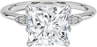 1-5 Carat Princess IGI Certified Lab Grown Diamond Ring With VVS1-2 E-F Colour Clarity, Fiore Engagement Ring, 10K 14K 18K Solid Gold, A Gift for Her.