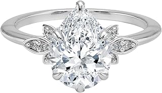 4 Carat IGI Certified Lab Grown Diamond Ring, VVS1-2 E-F Colour Clarity, Fiore Engagement Ring 10K 14K 18K Solid Gold, A Gift for Her.