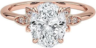1-5 Carat Oval IGI Certified Lab Grown Diamond Ring With VVS1-2 E-F Colour Clarity, Fiore Engagement Ring, 10K 14K 18K Solid Gold, A Gift for Her.
