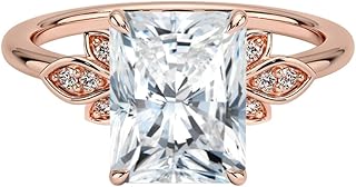 1-5 Carat Radiant IGI Certified Lab Grown Diamond Ring With VVS1-2 E-F Colour Clarity, Fiore Engagement Ring, 10K 14K 18K Solid Gold, A Gift for Her.