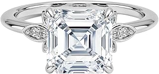 4 Carat IGI Certified Lab Grown Diamond Ring, VVS1-2 E-F Colour Clarity, Fiore Engagement Ring 10K 14K 18K Solid Gold, A Gift for Her.