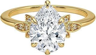 2 Carat IGI Certified Lab Grown Diamond Ring, VVS1-2 E-F Colour Clarity, Fiore Engagement Ring 10K 14K 18K Solid Gold, A Gift for Her.