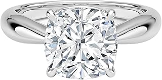 3 Ct IGI Certified Lab Grown Diamond Ring 10K 14K 18K Solid Gold Thea Tapered Solitaire Lab Grown Diamond Engagement Ring (E-F Color, VVS2 Clarity)