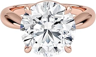 0.5-5 IGI Certified Lab Grown Diamond Ring 10K 14K 18K Solid Gold Thea Tapered Solitaire Lab Grown Diamond Engagement Ring Christmas gift for Women (Color:E-F, Clarity:VVS2)