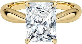 0.5-5 IGI Certified Lab Grown Diamond Ring 10K 14K 18K Solid Gold Thea Tapered Solitaire Lab Grown Diamond Engagement Ring Christmas gift for Women (Color:E-F, Clarity:VVS2)