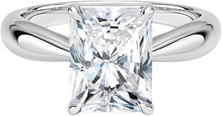 2 Ct IGI Certified Lab Grown Diamond Ring 10K 14K 18K Solid Gold Thea Tapered Solitaire Lab Grown Diamond Engagement Ring (E-F Color, VVS2 Clarity)