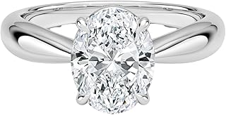 2 Ct IGI Certified Lab Grown Diamond Ring 10K 14K 18K Solid Gold Thea Tapered Solitaire Lab Grown Diamond Engagement Ring (E-F Color, VVS2 Clarity)