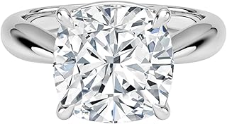 5 Ct IGI Certified Lab Grown Diamond Ring 10K 14K 18K Solid Gold Thea Tapered Solitaire Lab Grown Diamond Engagement Ring (E-F Color, VVS2 Clarity)