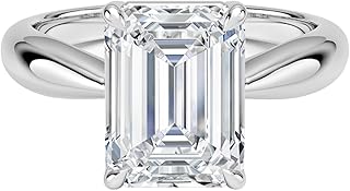 0.5-5 IGI Certified Lab Grown Diamond Ring 10K 14K 18K Solid Gold Thea Tapered Solitaire Lab Grown Diamond Engagement Ring Christmas gift for Women (Color:E-F, Clarity:VVS2)