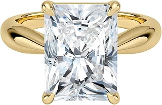 5 Ct IGI Certified Lab Grown Diamond Ring 10K 14K 18K Solid Gold Thea Tapered Solitaire Lab Grown Diamond Engagement Ring (E-F Color, VVS2 Clarity)