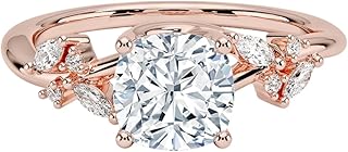 1-5 Ct IGI Certified Lab Grown Diamond Ring for Women, 10K 14K 18K Solid Gold Nature Inspired Lab Grown Diamond Engagement Ring Christmas Gift For Women (Color:E-F, Clarity:VVS2)