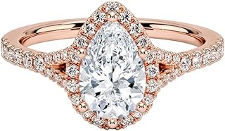 1 Ct Asscher Cut IGI Certified Lab Grown Diamond Ring 10K 14K 18K Solid Gold Halo Half Coverage Lab Grown Diamond Engagement Ring Christmas gift for Women (E-F Color, VVS2 Clarity)