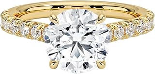 1-5 Carat IGI Certified Round Lab Grown Diamond in VVS1-VVS2 Clarity, E-F Color Sienna Half Coverage Hidden Accents Diamond Ring in 10K 14K 18K Solid Gold Ring for Women, A Sign of your Love.