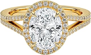 1-5 Carat IGI Certified Lab Grown Diamond Ring With VVS1-2 E-F Colour Clarity, Fortuna Halo Engagement Ring 10K 14K 18K Solid Gold, A Gift for Her.