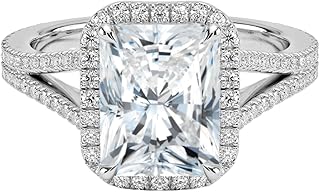 1-5 Carat Radiant IGI Certified Lab Grown Diamond Ring With VVS1-2 E-F Colour Clarity, Fortuna Halo Engagement Ring, 10K 14K 18K Solid Gold, A Gift for Her.