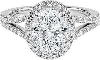 1-5 Carat Oval IGI Certified Lab Grown Diamond Ring With VVS1-2 E-F Colour Clarity, Fortuna Halo Engagement Ring, 10K 14K 18K Solid Gold, A Gift for Her.