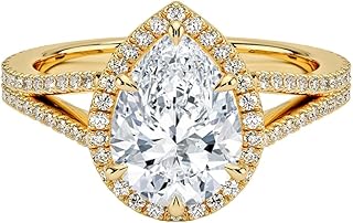 4 Carat IGI Certified Lab Grown Diamond Ring, VVS1-2 E-F Colour Clarity, Fortuna Halo Engagement Ring 10K 14K 18K Solid Gold, A Gift for Her.