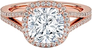 1-5 Carat Cushion IGI Certified Lab Grown Diamond Ring With VVS1-2 E-F Colour Clarity, Fortuna Halo Engagement Ring, 10K 14K 18K Solid Gold, A Gift for Her.