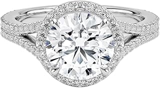 1-5 Carat Round IGI Certified Lab Grown Diamond Ring With VVS1-2 E-F Colour Clarity, Fortuna Halo Engagement Ring, 10K 14K 18K Solid Gold, A Gift for Her.