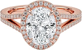 1-5 Carat Oval IGI Certified Lab Grown Diamond Ring With VVS1-2 E-F Colour Clarity, Fortuna Halo Engagement Ring, 10K 14K 18K Solid Gold, A Gift for Her.