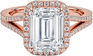 5 Carat IGI Certified Lab Grown Diamond Ring, VVS1-2 E-F Colour Clarity, Fortuna Halo Engagement Ring 10K 14K 18K Solid Gold, A Gift for Her.