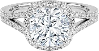 4 Carat IGI Certified Lab Grown Diamond Ring, VVS1-2 E-F Colour Clarity, Fortuna Halo Engagement Ring 10K 14K 18K Solid Gold, A Gift for Her.