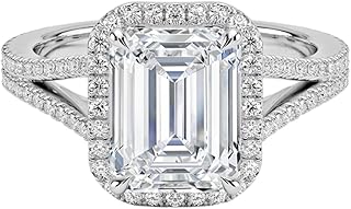 4 Carat IGI Certified Lab Grown Diamond Ring, VVS1-2 E-F Colour Clarity, Fortuna Halo Engagement Ring 10K 14K 18K Solid Gold, A Gift for Her.
