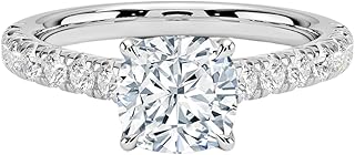 1.5 Ct IGI Certified Lab Grown Diamond Ring 10K 14K 18K Solid Gold Half Coverage Lab Grown Diamond Engagement Ring Christmas gift for Women (E-F Color, VVS2 Clarity)