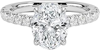 1-2 IGI Certified Lab Grown Diamond Ring 10K 14K 18K Solid Gold Half Coverage Lab Grown Diamond Engagement Ring Christmas gift for Women (Color:E-F, Clarity:VVS2)