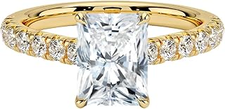 1-2 IGI Certified Lab Grown Diamond Ring 10K 14K 18K Solid Gold Half Coverage Lab Grown Diamond Engagement Ring Christmas gift for Women (Color:E-F, Clarity:VVS2)