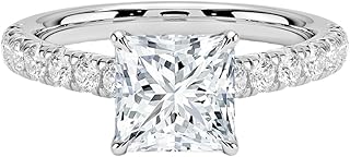1.5 Ct IGI Certified Lab Grown Diamond Ring 10K 14K 18K Solid Gold Half Coverage Lab Grown Diamond Engagement Ring Christmas gift for Women (E-F Color, VVS2 Clarity)